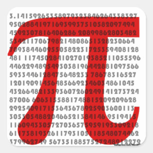 Adesivo Quadrado pi