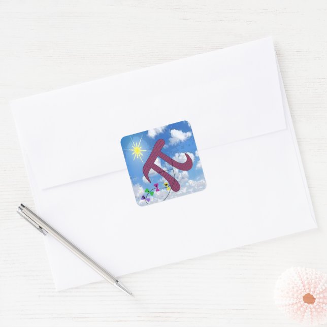 Adesivo Quadrado Pi no Céu  (Envelope)