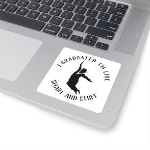 Adesivo Quadrado Piada de Graduado Personalizada Faculdade Graduaçã
