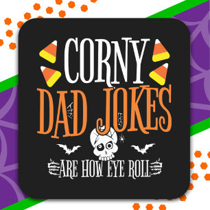 Adesivo Quadrado Piada de Olho Halloween Pais Corny Halloween