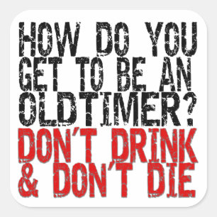 Adesivo Quadrado Piada de Temporizador Antigo de Recuperação