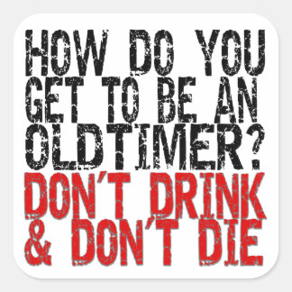 Adesivo Quadrado Piada de Temporizador Antigo de Recuperação