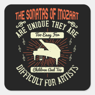 Adesivo Quadrado Piano - As Sonatas De Mozart