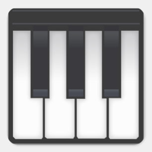 Adesivo Quadrado Piano Emoji