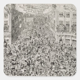 Adesivo Quadrado Piccadilly durante a grande exposição, 1851