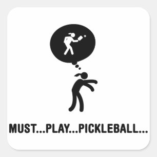 Adesivo Quadrado Pickleball
