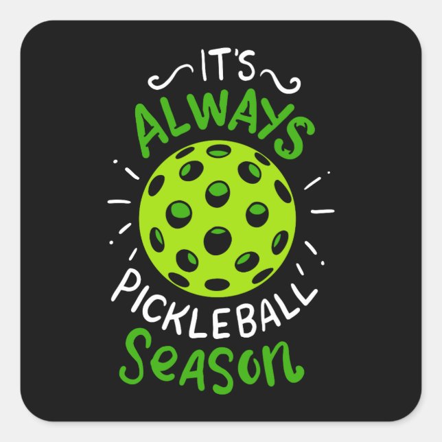 Adesivo Quadrado Pickleball - Estação Pickleball (Frente)