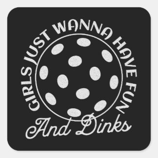 Adesivo Quadrado Pickleball Women Engraçado Citação