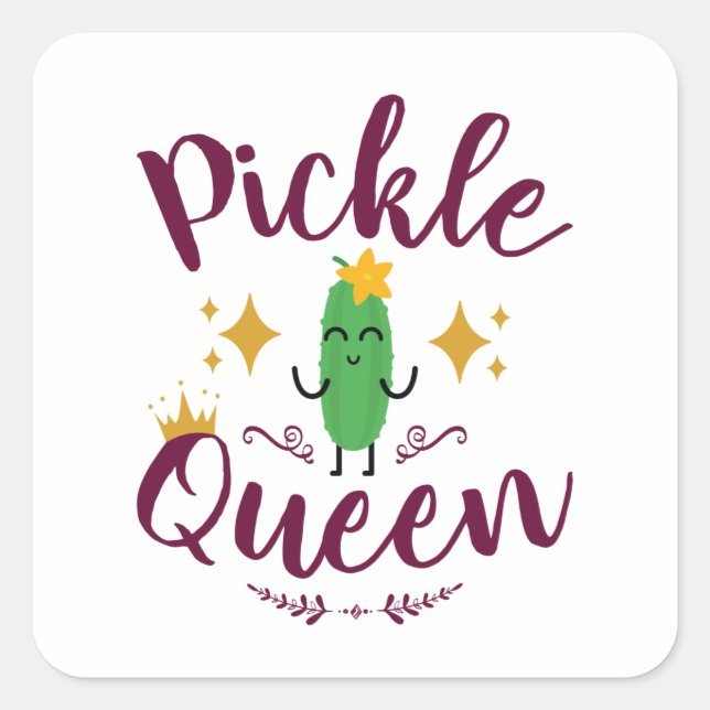 Adesivo Quadrado Picles Queen Pickles Meninas (Frente)