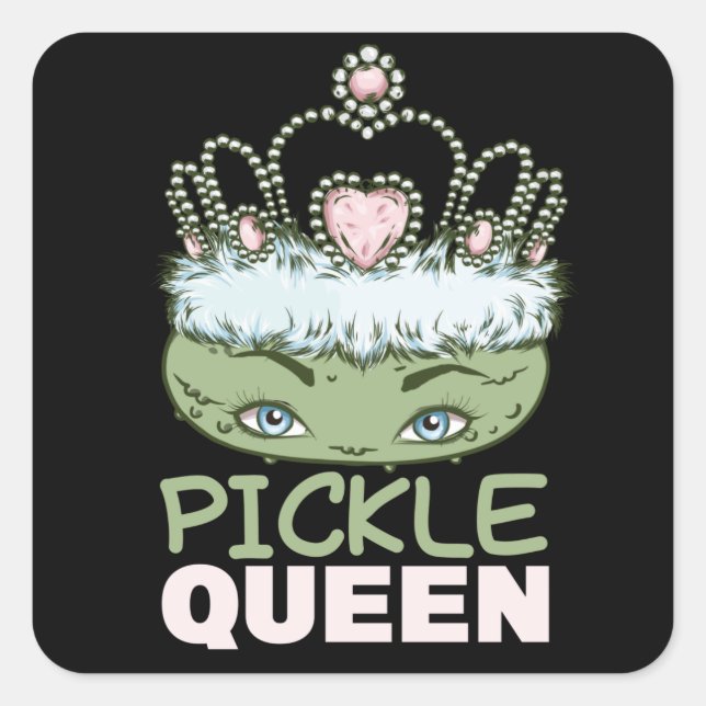 Adesivo Quadrado Picles Queen Pickles Ruler Pickles King (Frente)