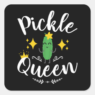 Adesivo Quadrado Picles Queen Women Pickles Lover