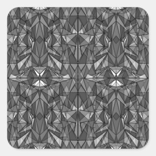Adesivo Quadrado PiecedLayered 2x2 BandW