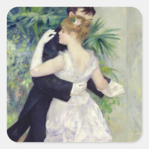 Adesivo Quadrado Pierre A Renoir   Dança na cidade