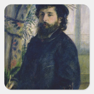 Adesivo Quadrado Pierre A Renoir   Retrato de Claude Monet