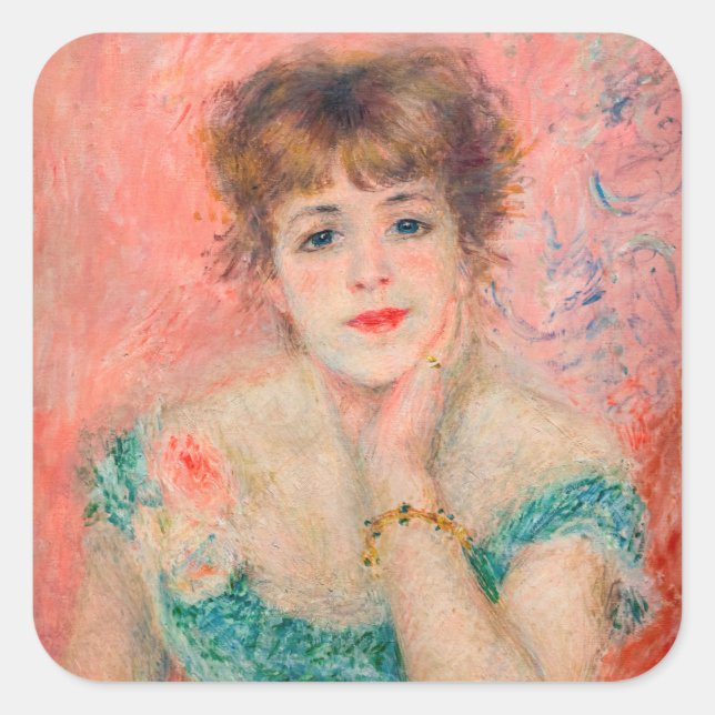 Adesivo Quadrado Pierre-Auguste Renoir - Atriz Jeanne Samary (Frente)