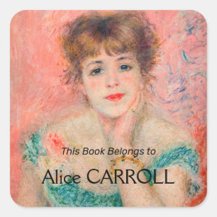 Adesivo Quadrado Pierre-Auguste Renoir - Atriz Jeanne Samary