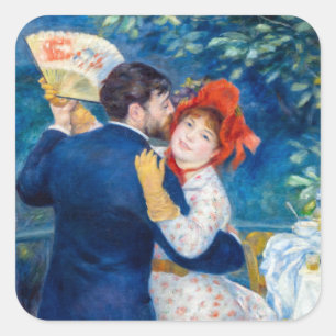 Adesivo Quadrado Pierre-Auguste Renoir - Dança do País