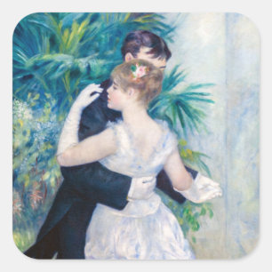 Adesivo Quadrado Pierre-Auguste Renoir - Dança na Cidade