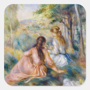 Adesivo Quadrado Pierre-Auguste Renoir - No Prado