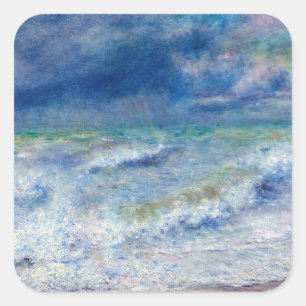Adesivo Quadrado Pierre-Auguste Renoir - Paisagem marinha