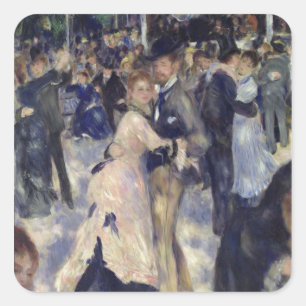 Adesivo Quadrado Pierre um la Galette de Renoir   Le Moulin de