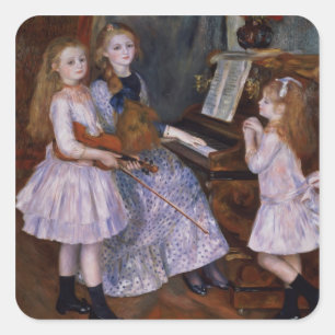 Adesivo Quadrado Pierre um Renoir   as filhas de Catulle Mendes