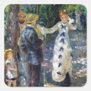 Adesivo Quadrado Pierre um Renoir o balanço