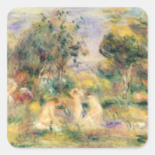 Adesivo Quadrado Pierre um Renoir os Bathers
