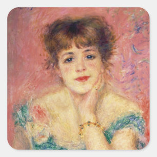 Adesivo Quadrado Pierre um retrato de Renoir   de Jeanne Samary