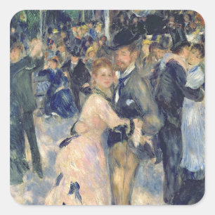 Adesivo Quadrado Pierre uma bola de Renoir   no Moulin de la