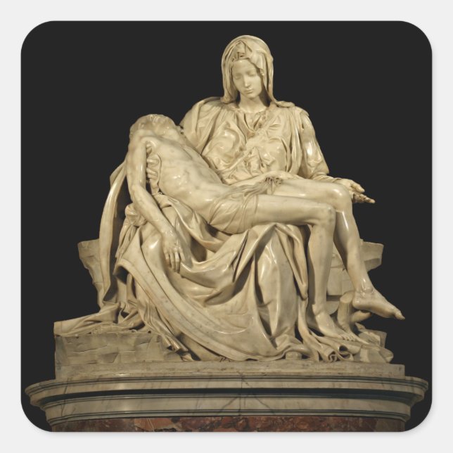 Adesivo Quadrado Pieta de Michelangelo (Frente)