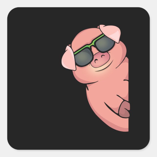 Adesivo Quadrado Pig Gift For Pig Lovers Women Pigs Swine Pig (Frente)