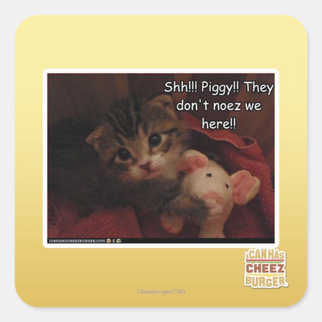 Adesivo Quadrado !! Piggy! (Frente)
