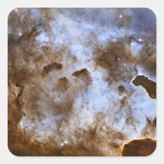 Adesivo Quadrado Pilares de Criação de Estrelas da Carina Nebula (Frente)