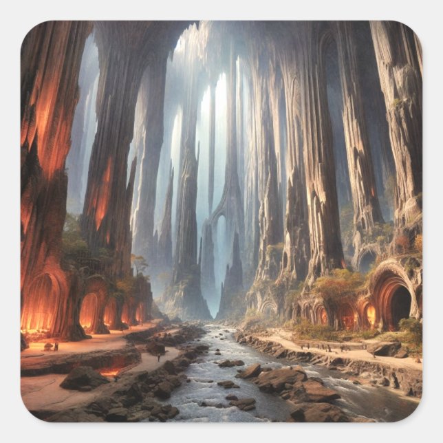 Adesivo Quadrado Pilares e Pessoas (Frente)