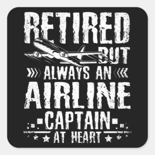 Adesivo Quadrado Piloto aposentado