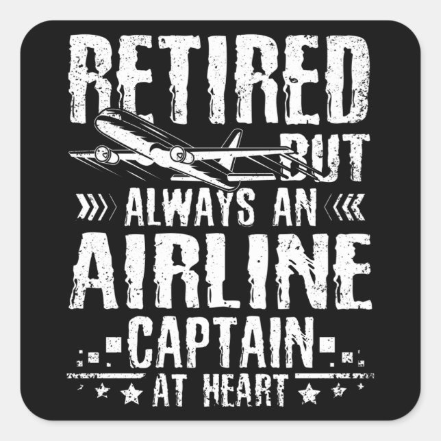 Adesivo Quadrado Piloto aposentado (Frente)