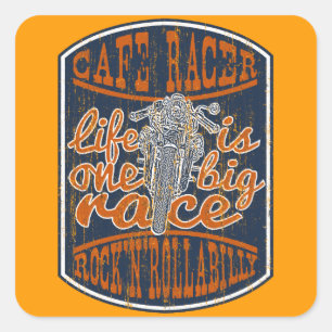 Adesivo Quadrado Piloto do café