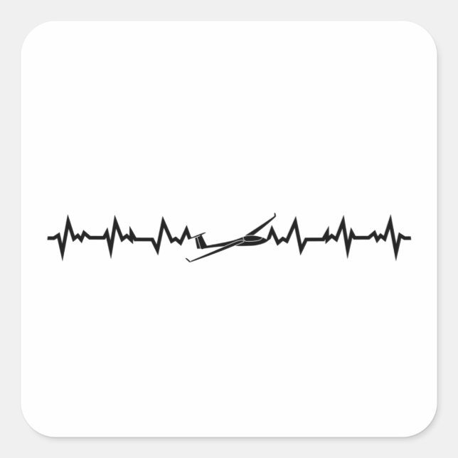 Adesivo Quadrado Piloto Glider | Presente na escola de voo planador (Frente)