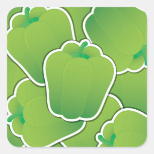 Adesivo Quadrado Pimenta verde-funfa