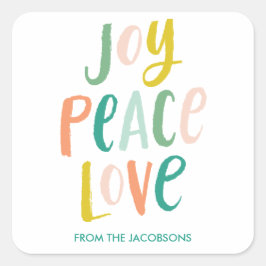 Adesivo Quadrado Pincel Trendy - Inscrições de Natal