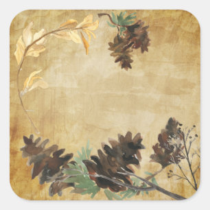 Adesivo Quadrado Pine Cone Stickers