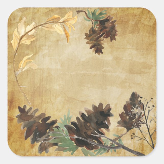 Adesivo Quadrado Pine Cone Stickers (Frente)