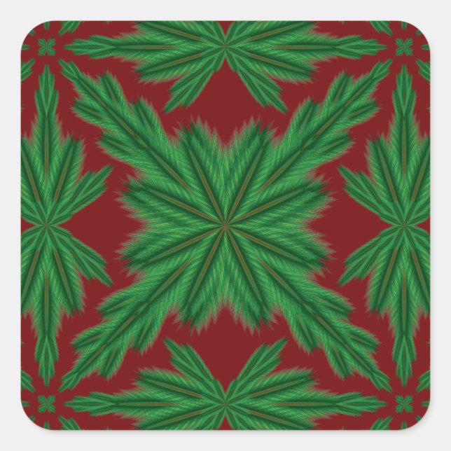 Adesivo Quadrado Pine Mandala Garnet Stickers (Frente)