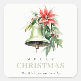 Adesivo Quadrado Pine Poinsettia Foliage - Pinho de Natal