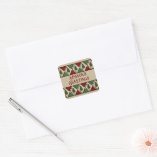 Adesivo Quadrado Pine Trees e Harlequin Square Sticker
