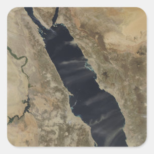 Adesivo Quadrado Pingentes de poeira sobre o mar Vermelho