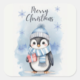 Adesivo Quadrado Pinguim Bonito 2