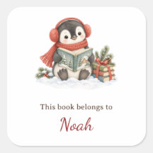 Pinguim de Natal Esta Livro Pertence a Ex-libris
