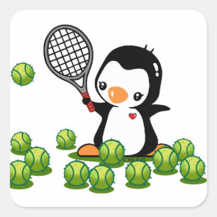 Adesivo Quadrado Pinguim do tênis